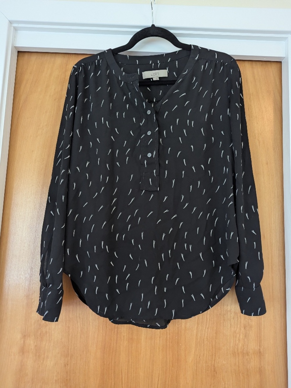 Black button down shirt from LOFT